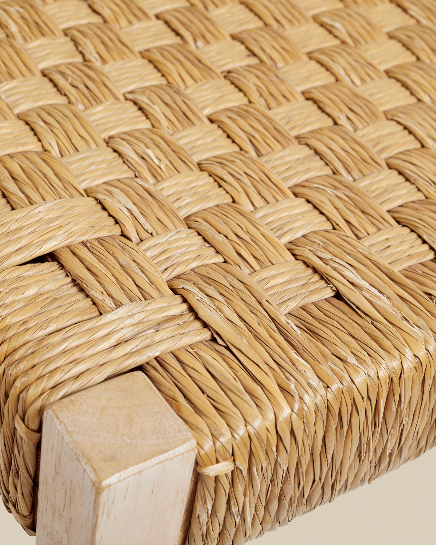 Woven cord foot stool