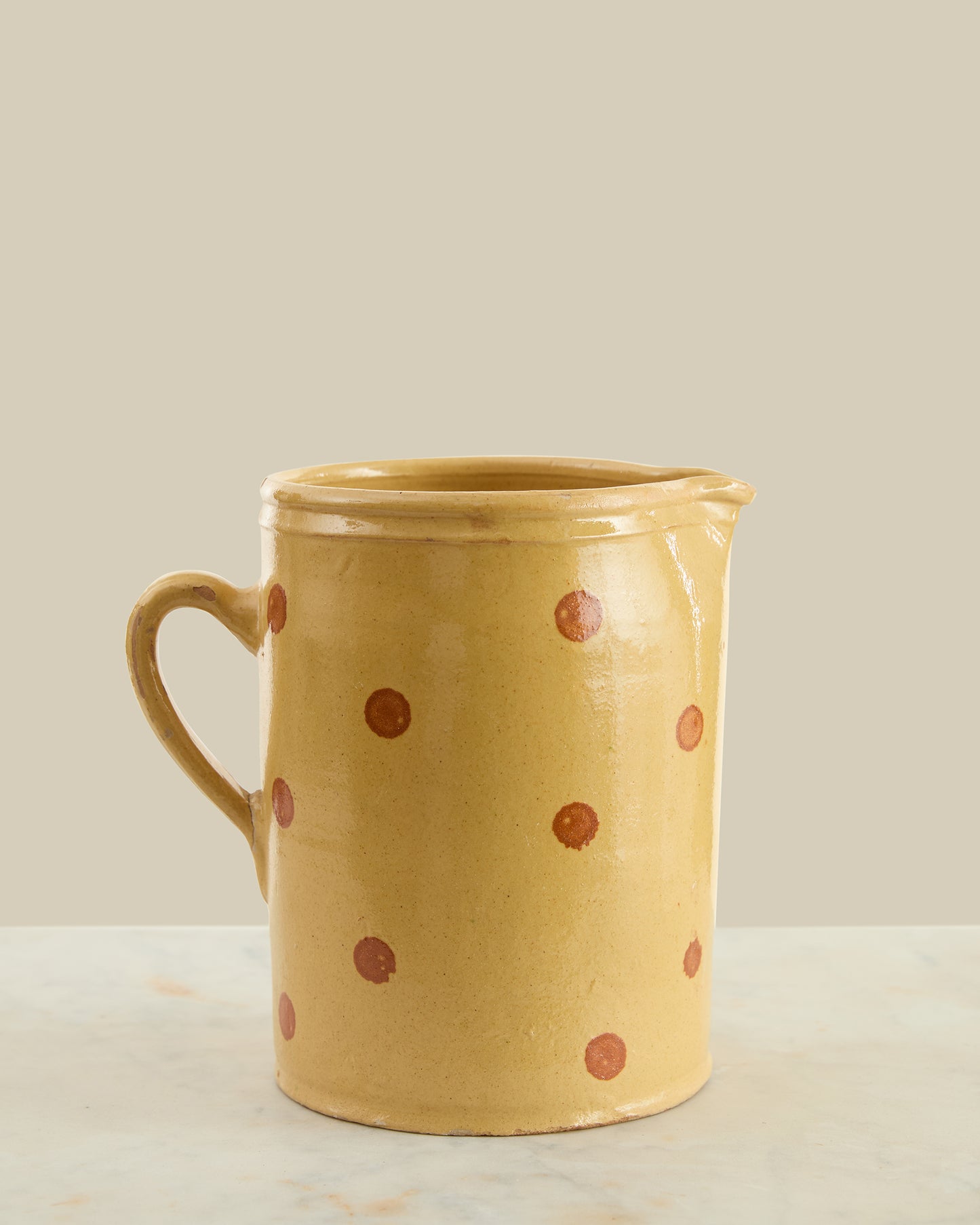 19th c. French glazed earthenware pitcher