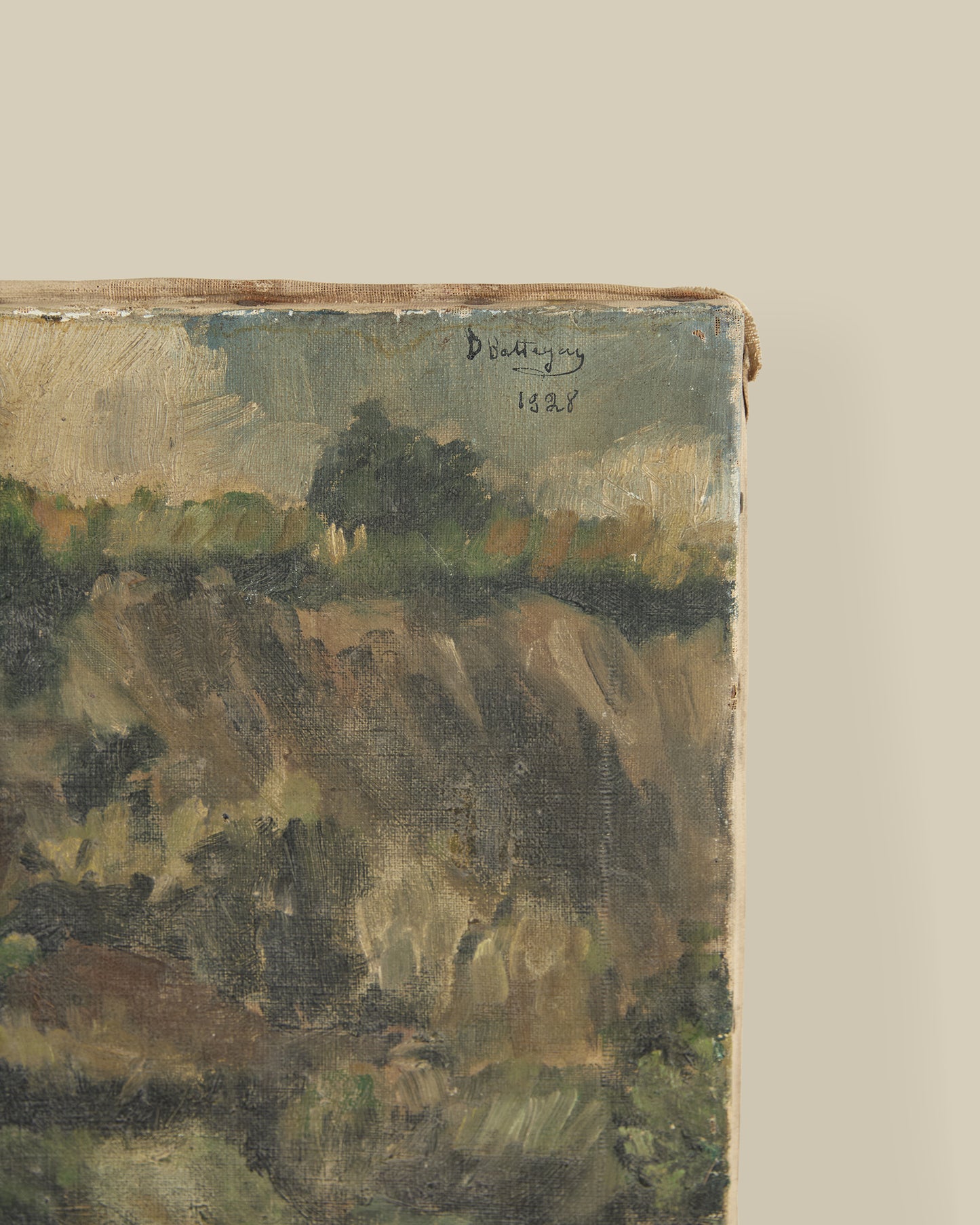 House in the forest oil on canvas signed