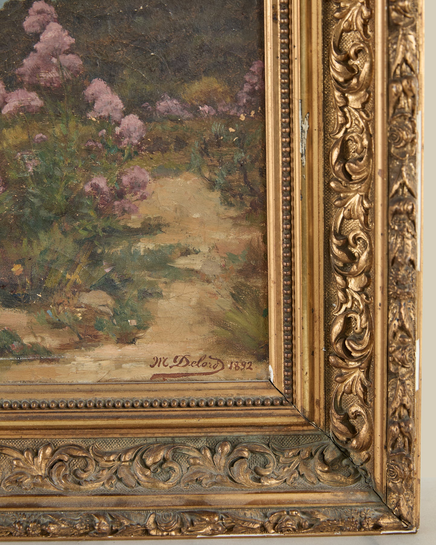 Purple wildflowers signed