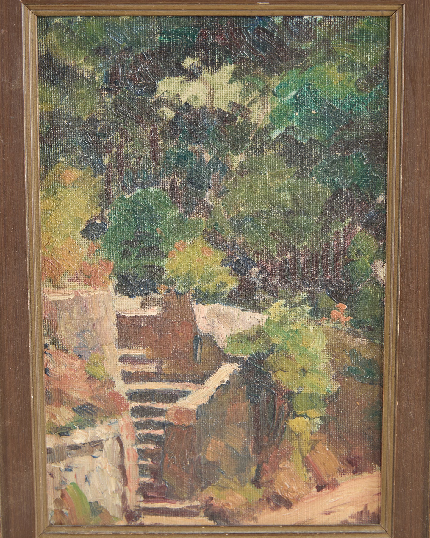 Garden landscape oil painting