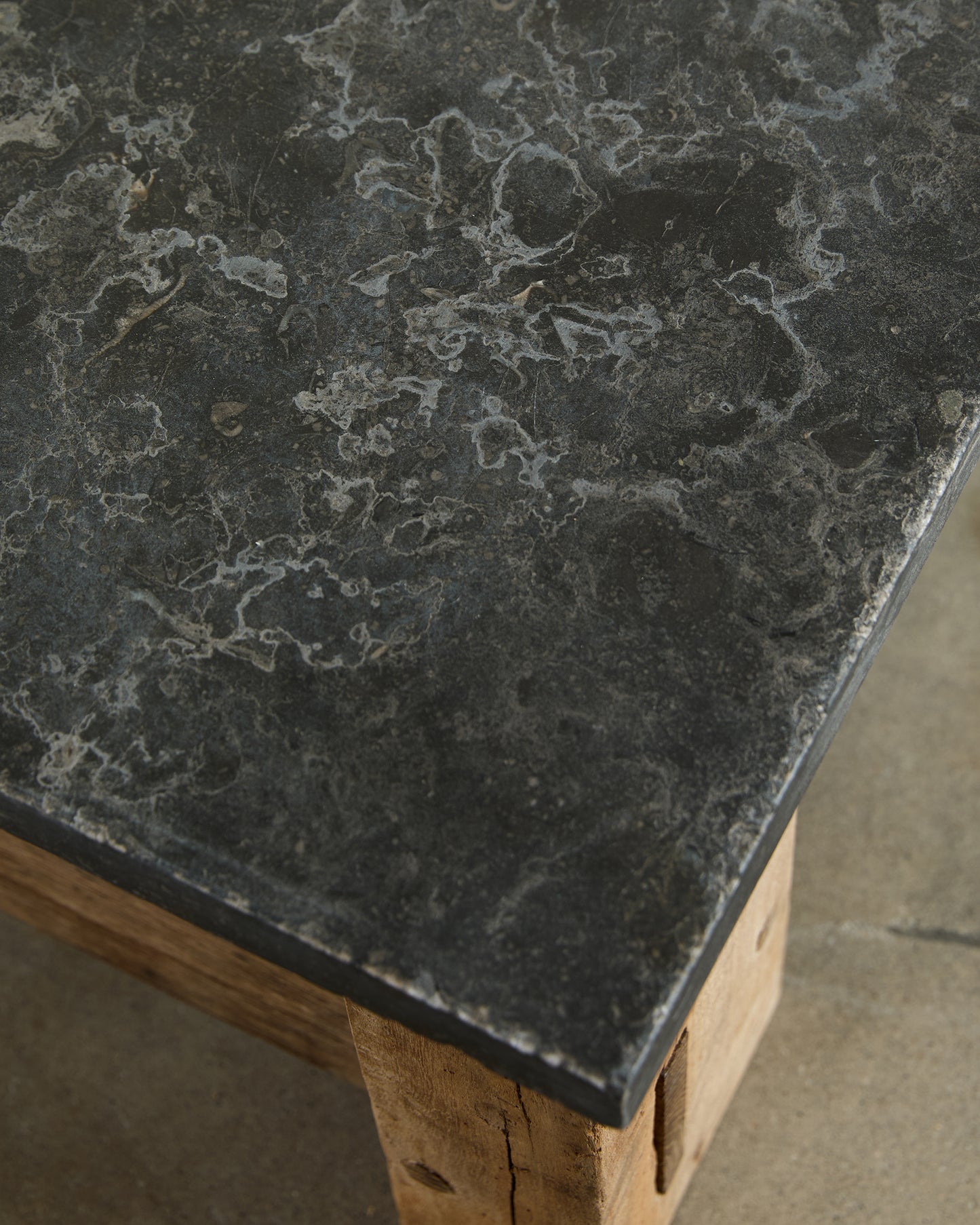 Blue stone coffee table