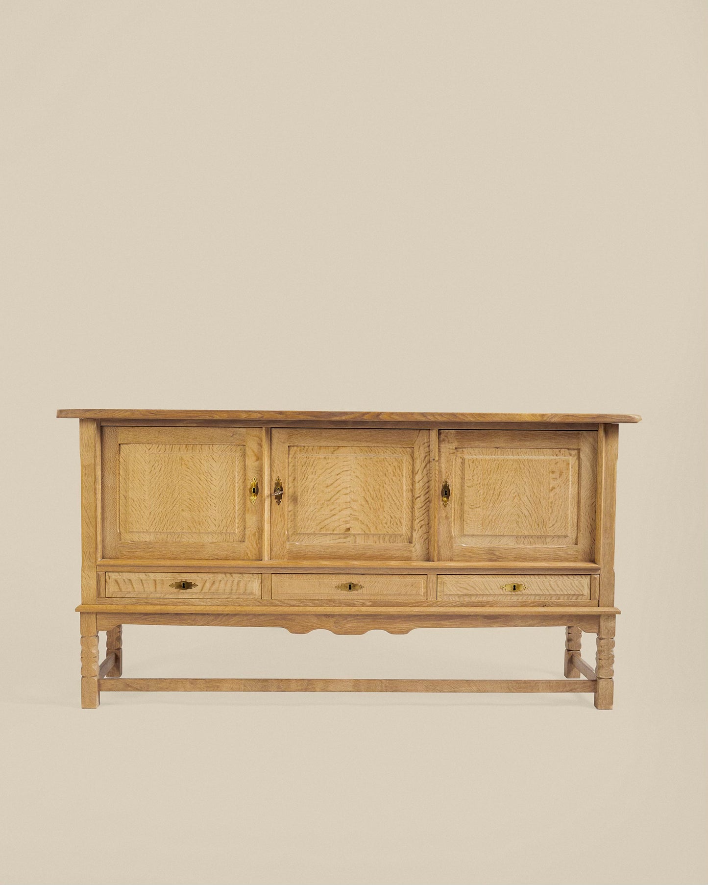 Danish carved oak sideboard