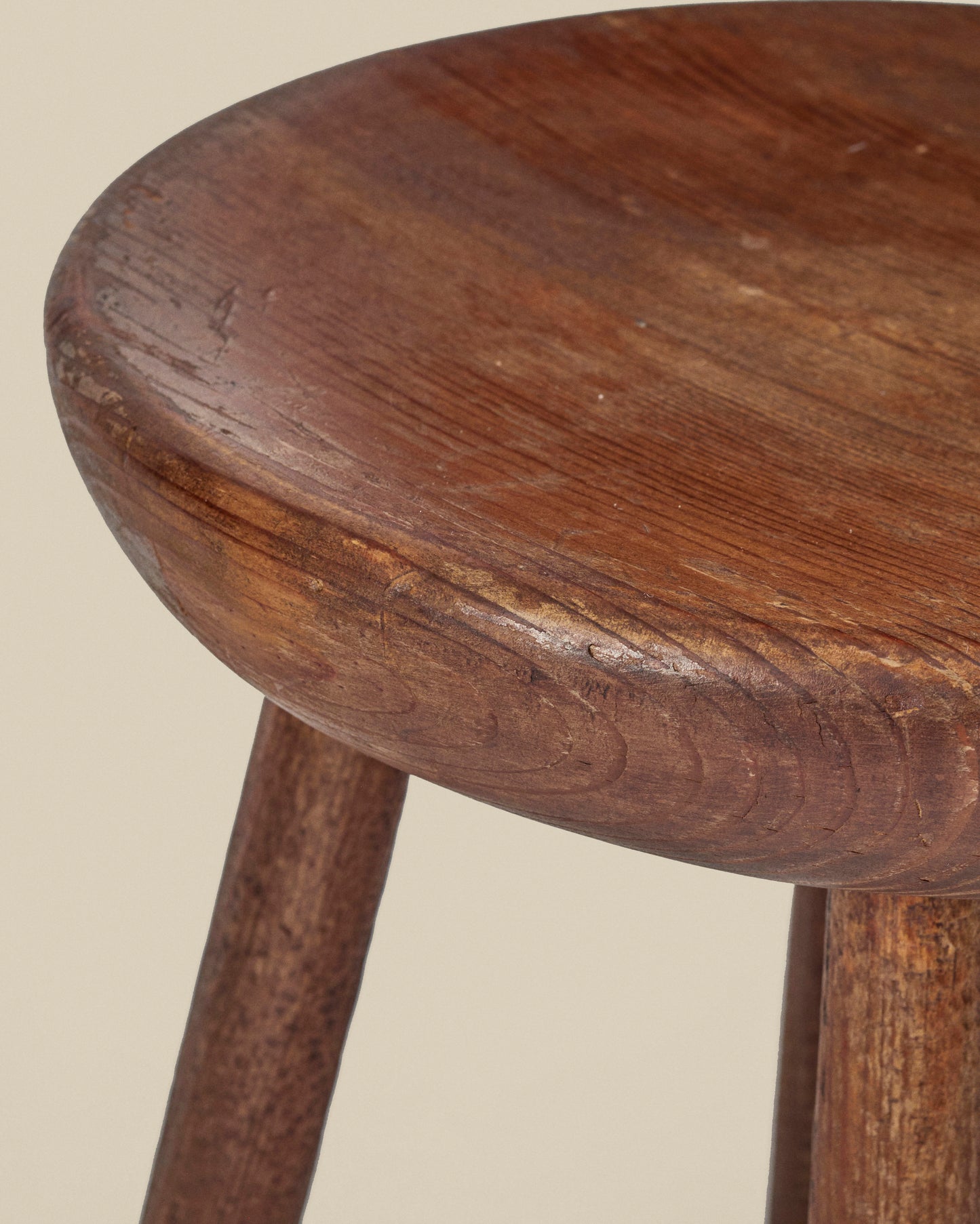 Pair of round country stools