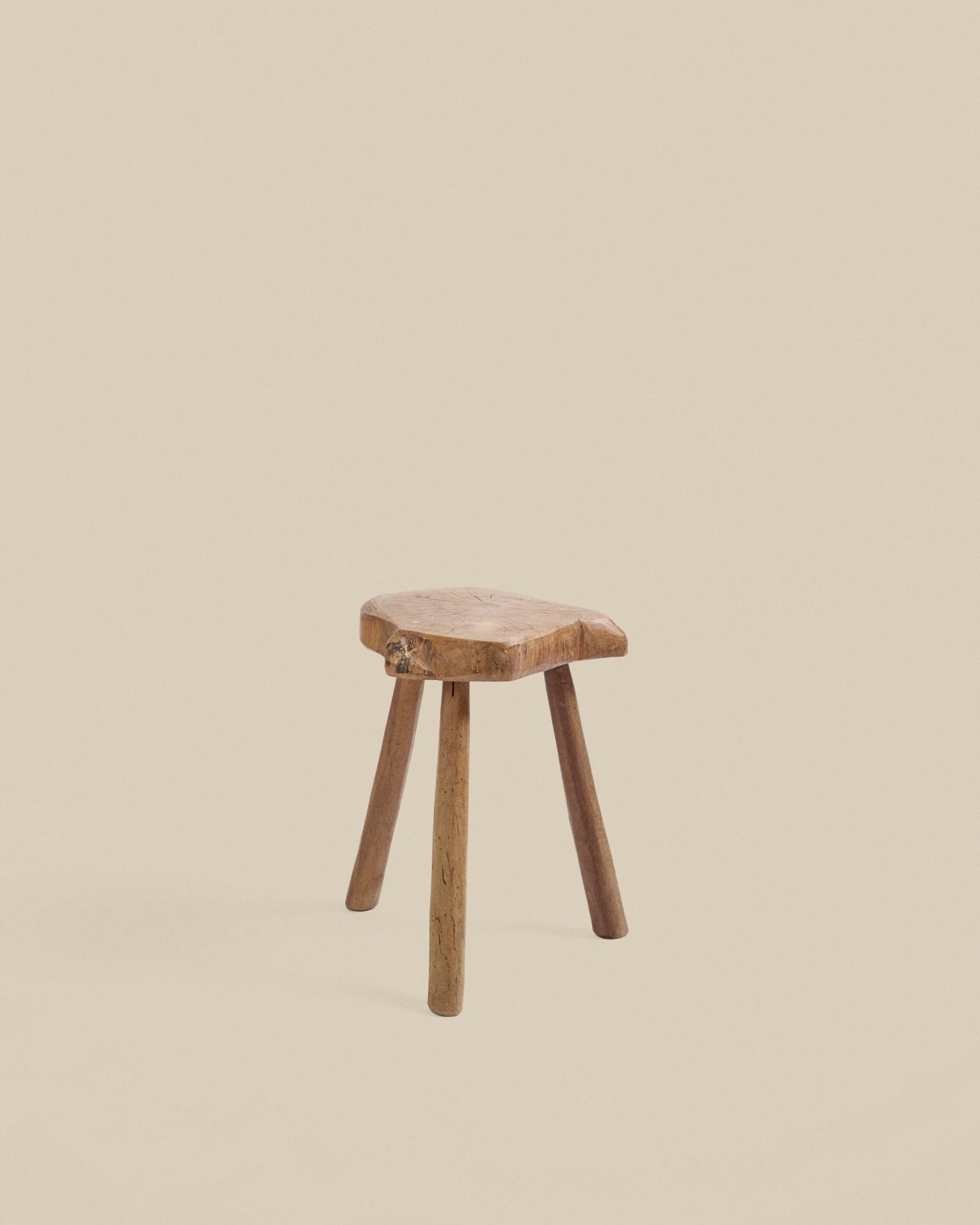 Live edge pine stool