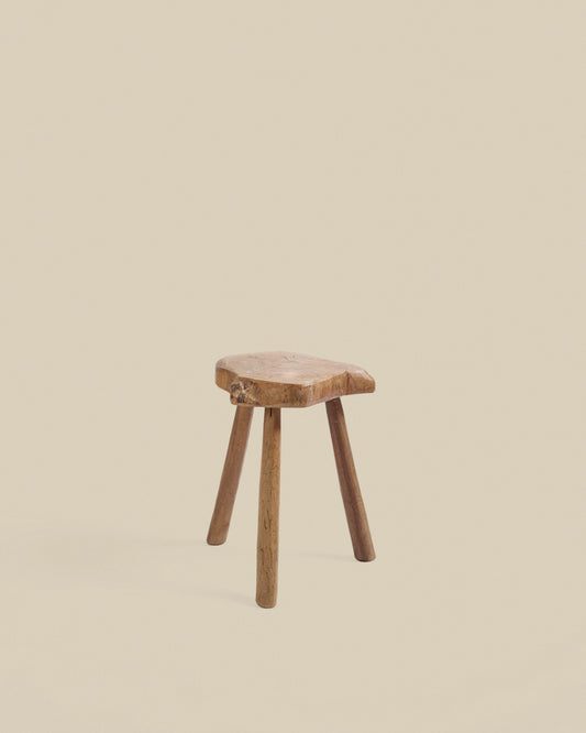 Live edge pine stool