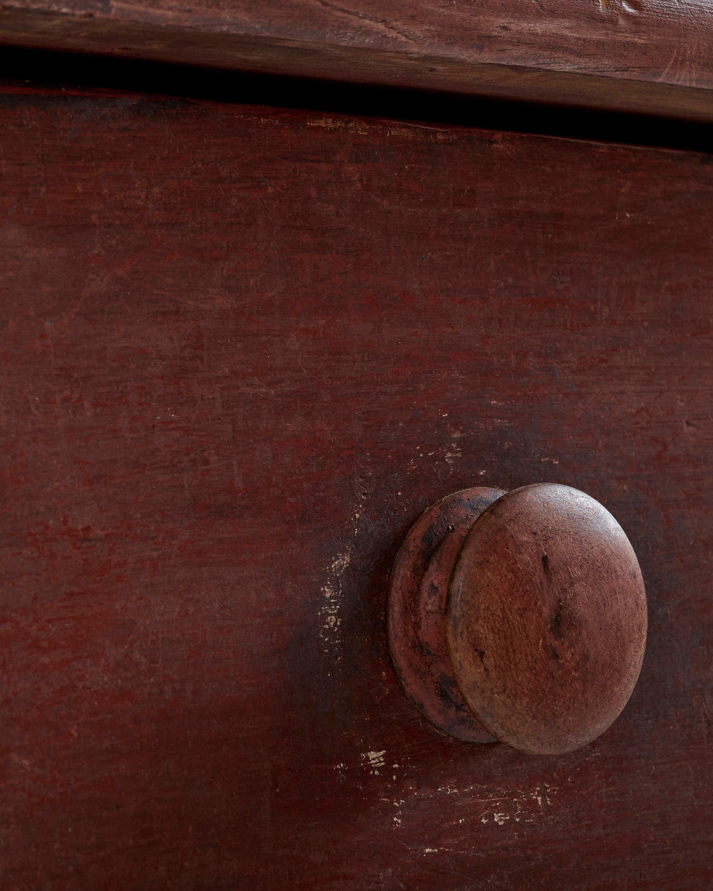 Painted red country dresser