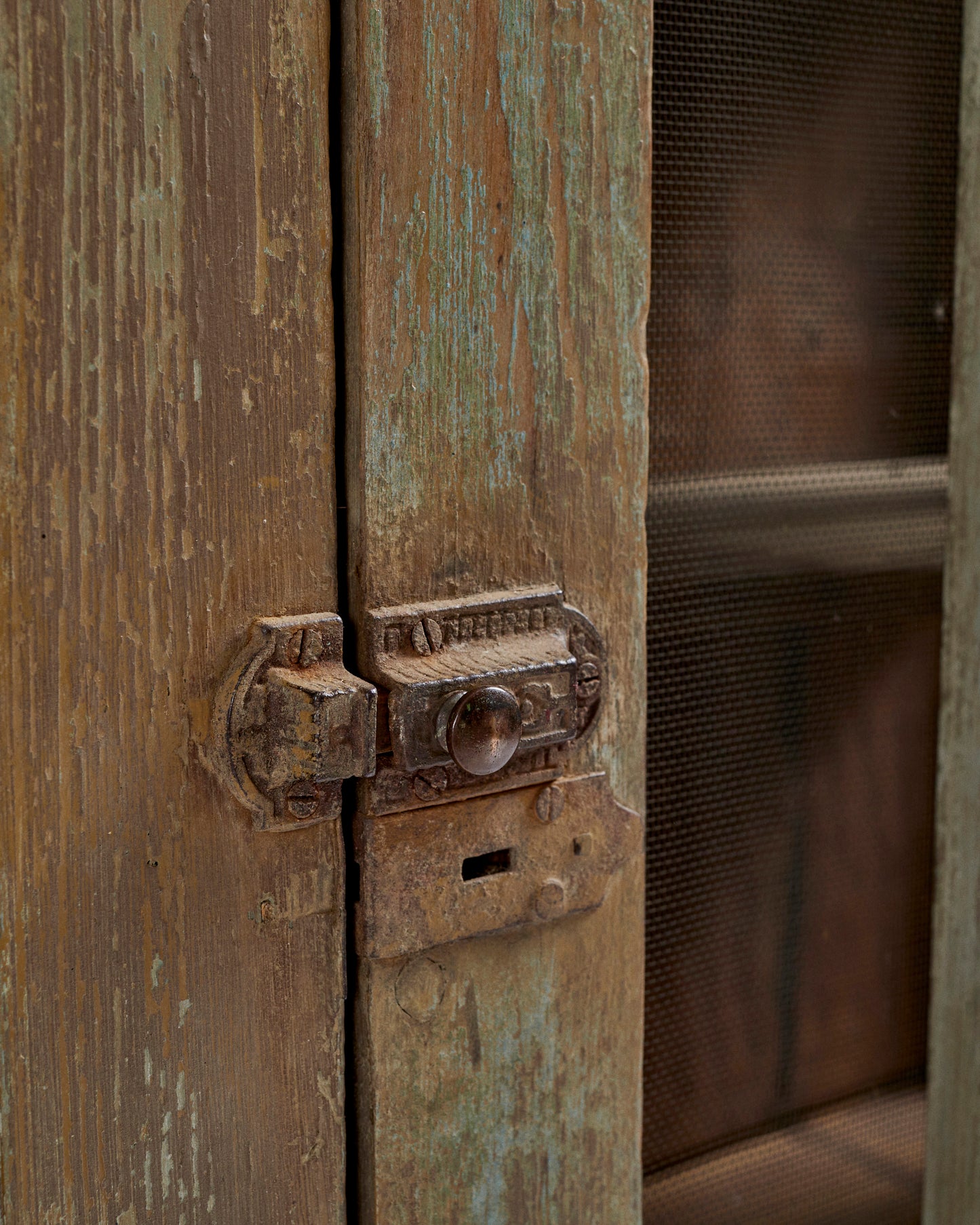 Painted blue cupboard