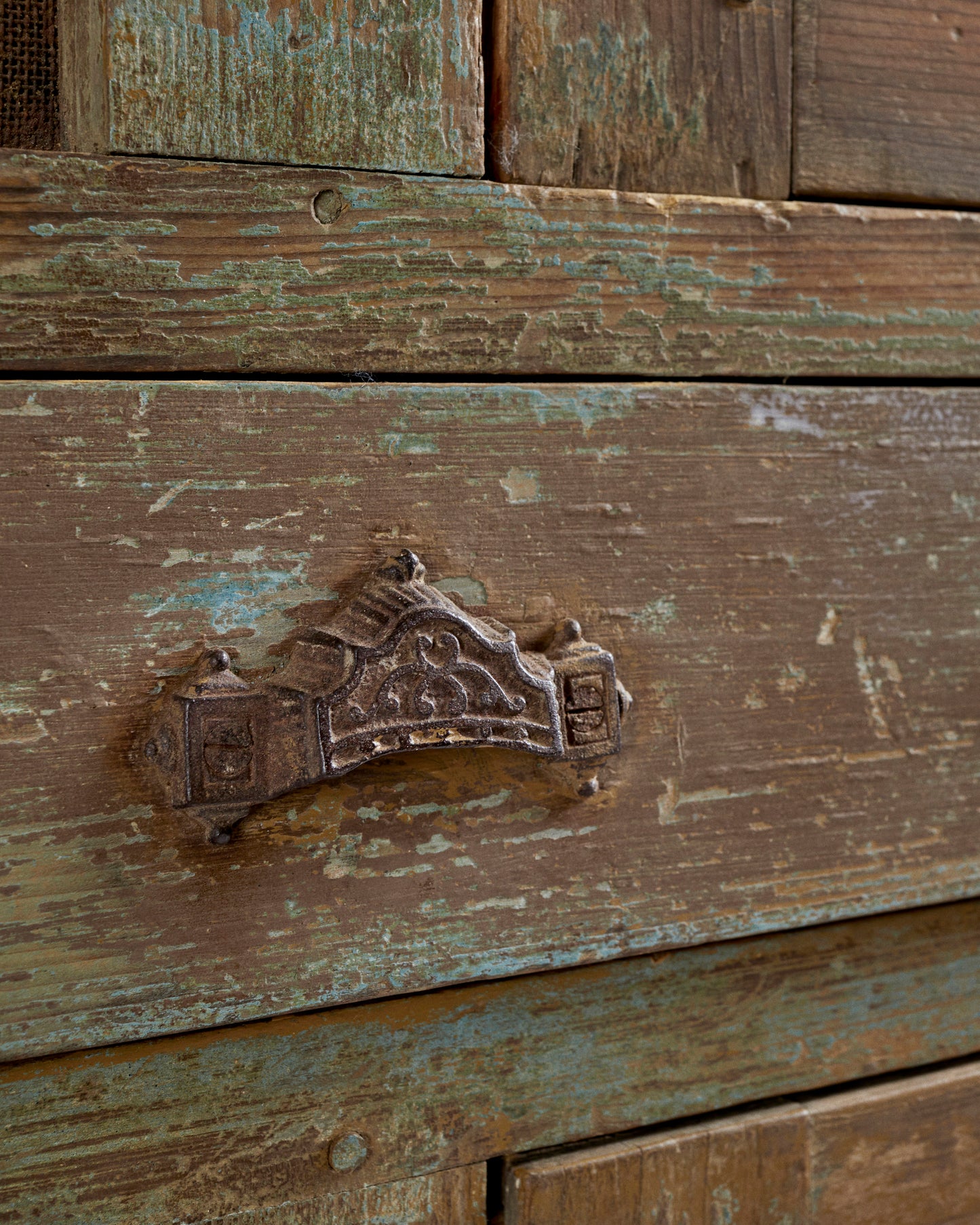 Painted blue cupboard