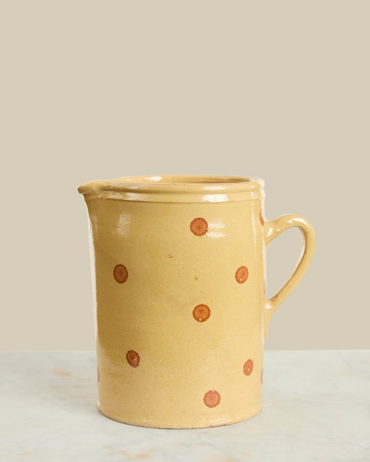 19th c. French glazed earthenware pitcher