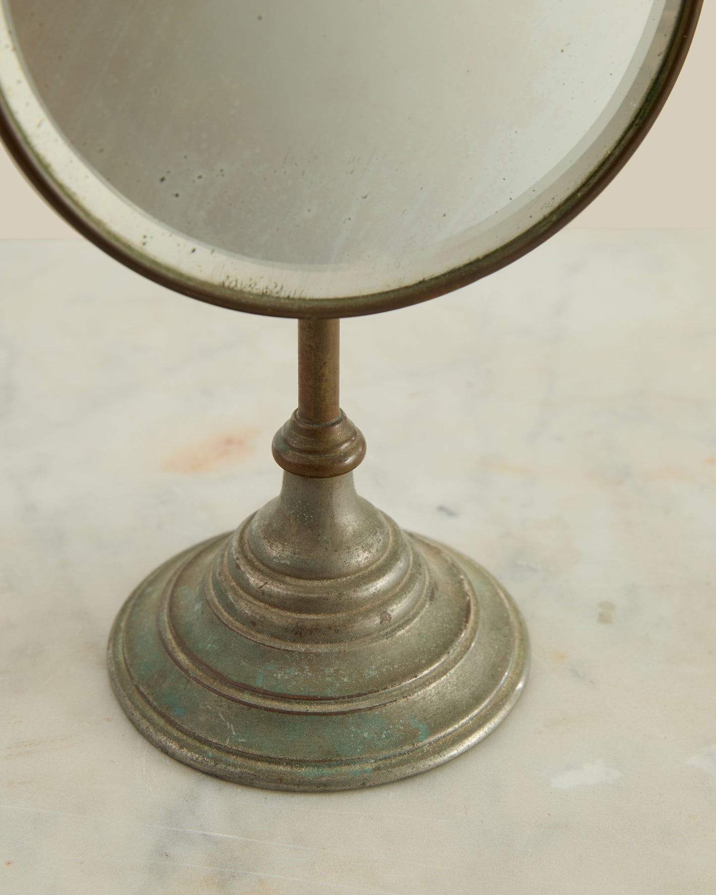 Antique vanity mirror round