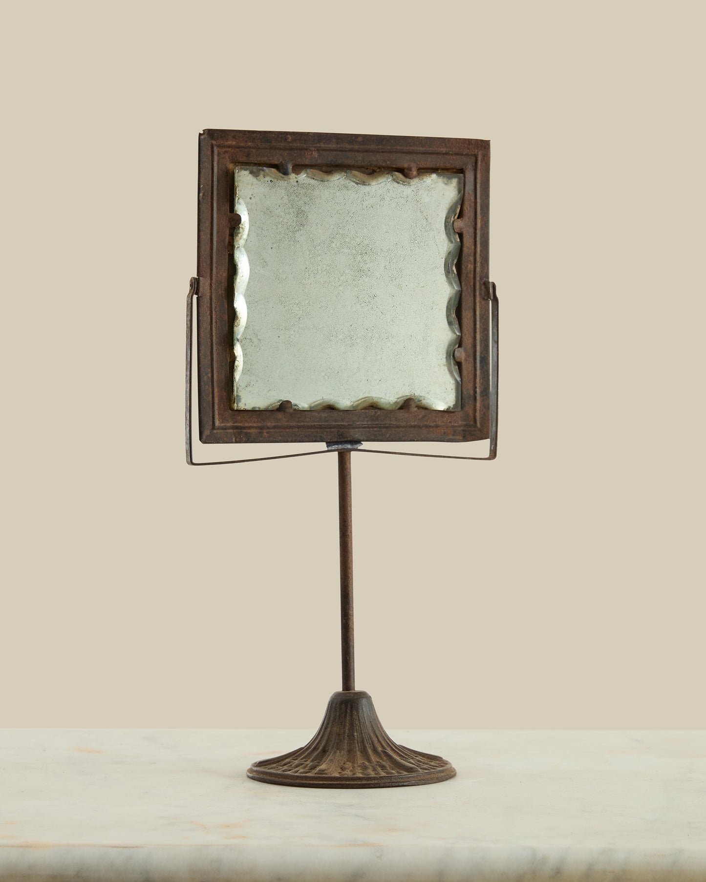 Antique vanity mirror square