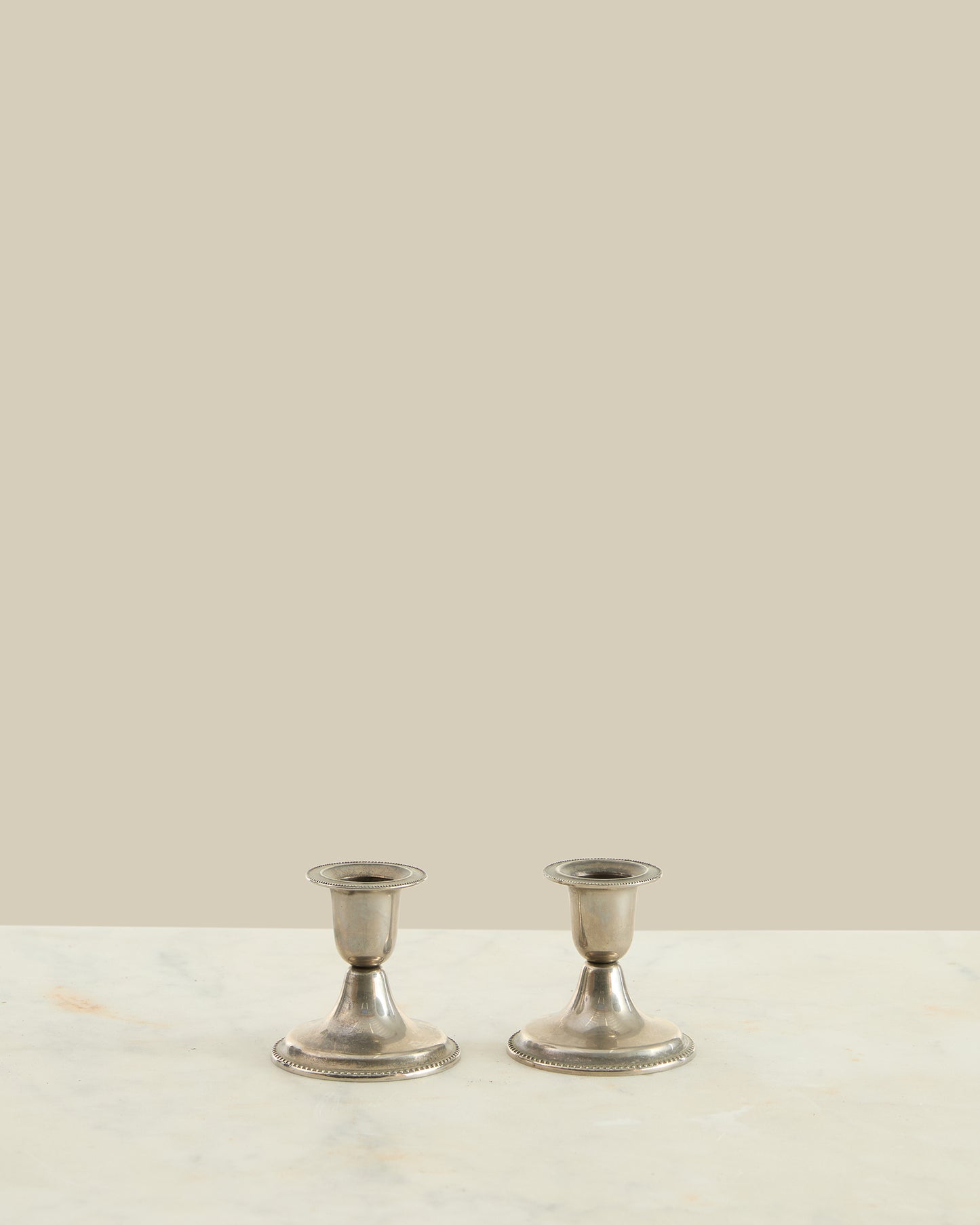 Silver candle holders