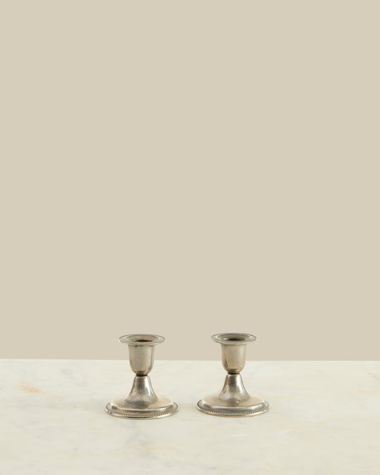 Silver candle holders