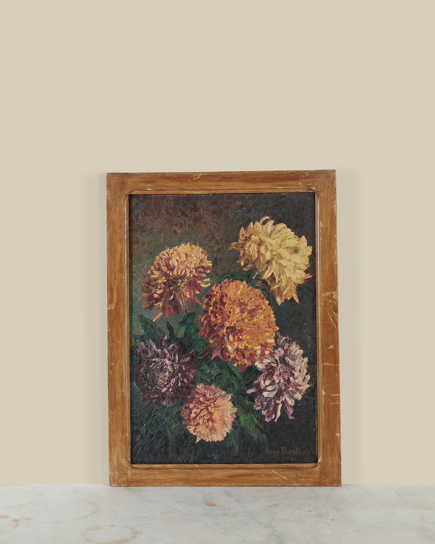 Two sided oil on wood signed