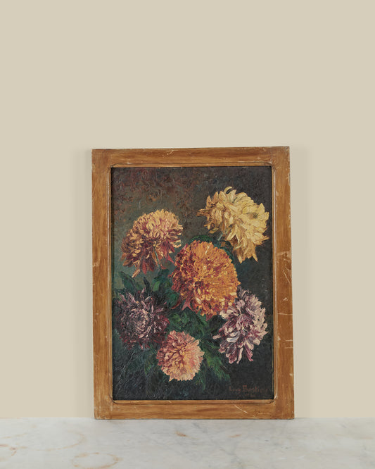 Two sided oil on wood signed