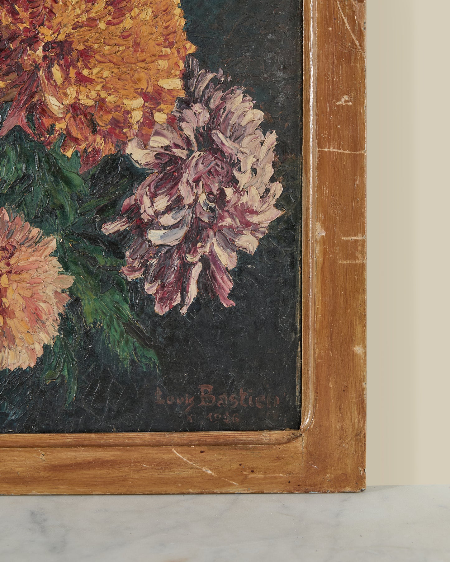 Two sided oil on wood signed