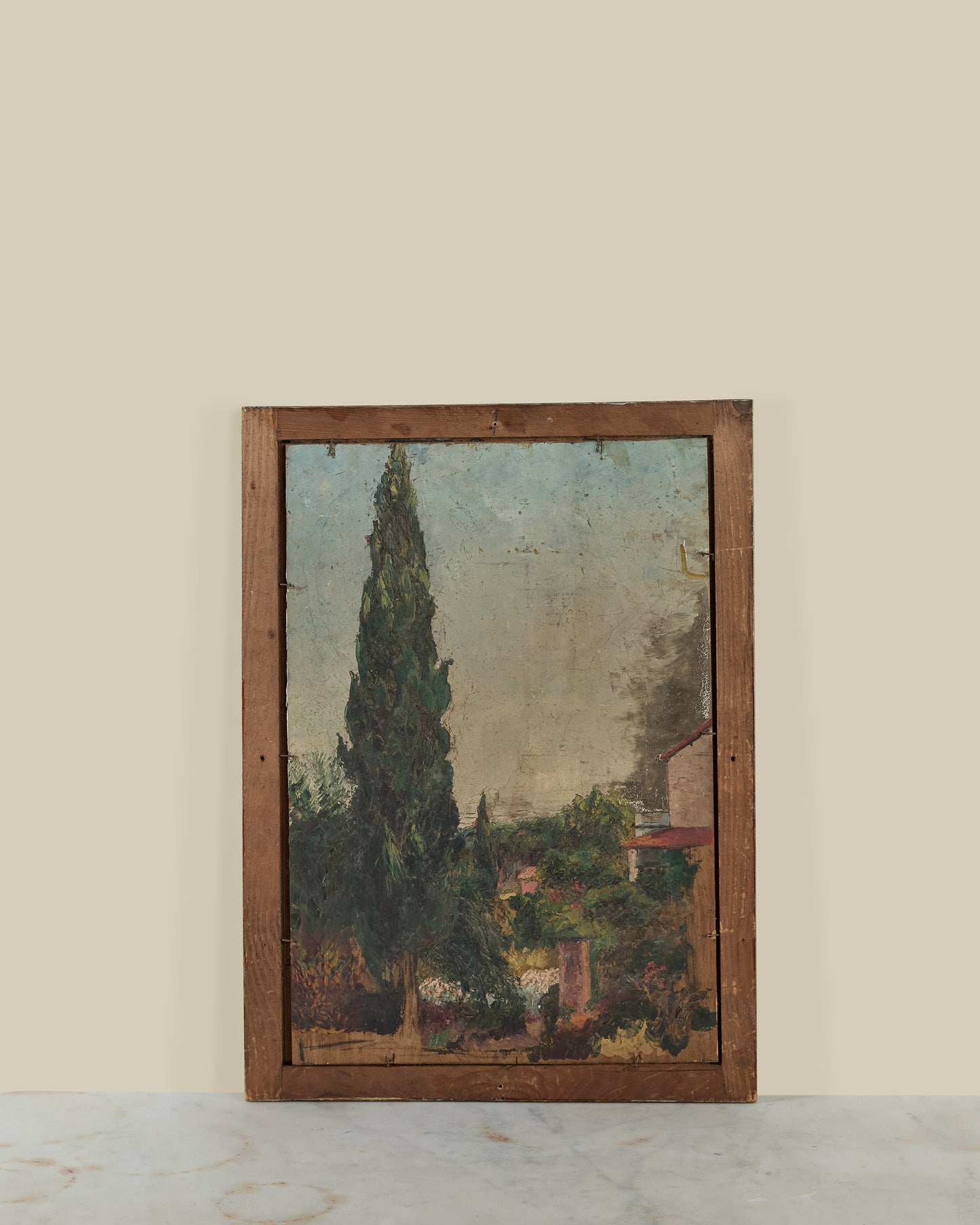 Two sided oil on wood signed