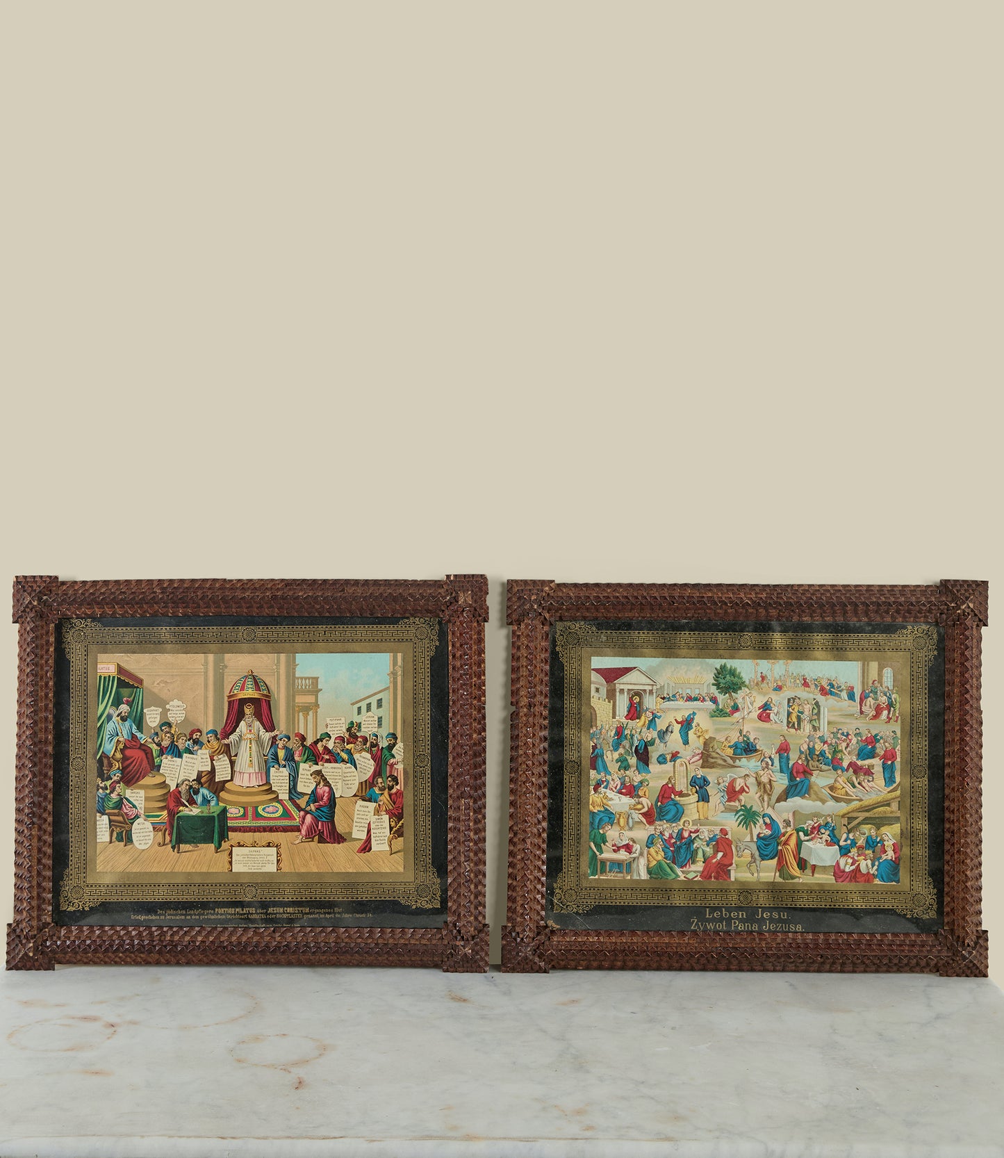 Tramp art frames