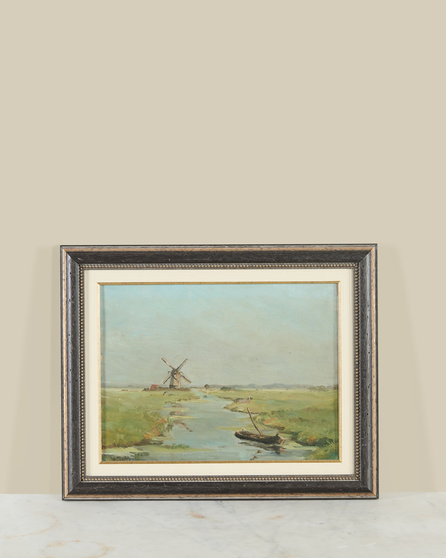 Landscape with mill signed