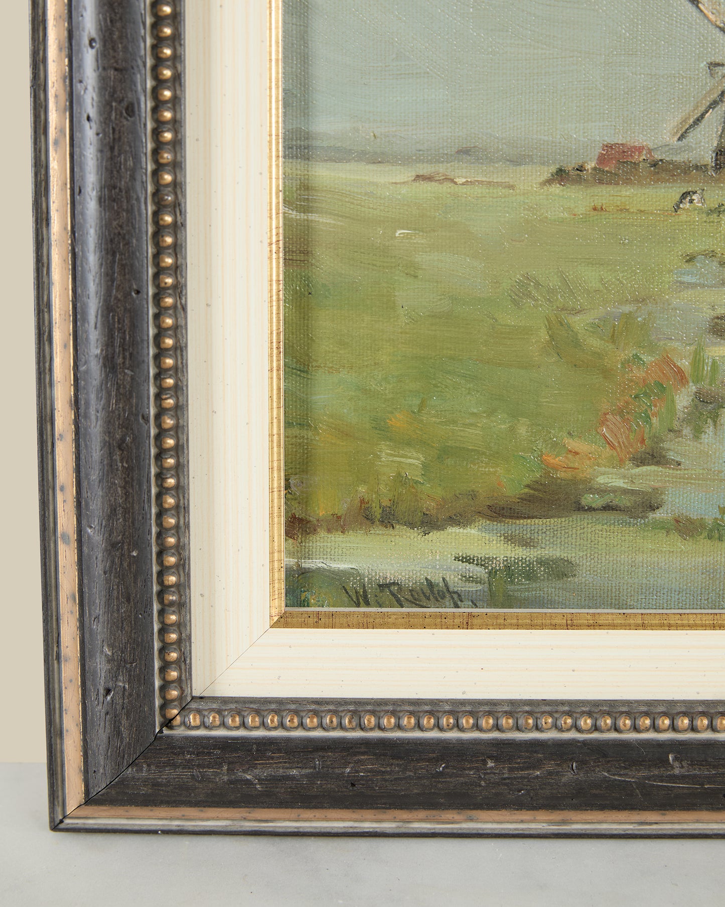 Landscape with mill signed