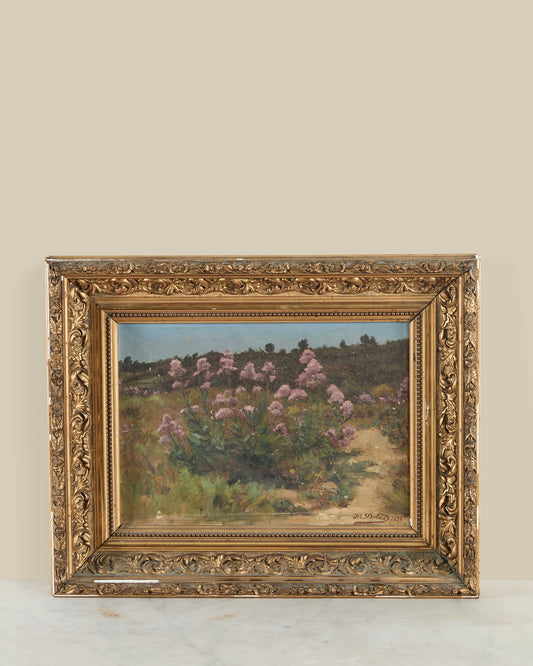 Purple wildflowers signed