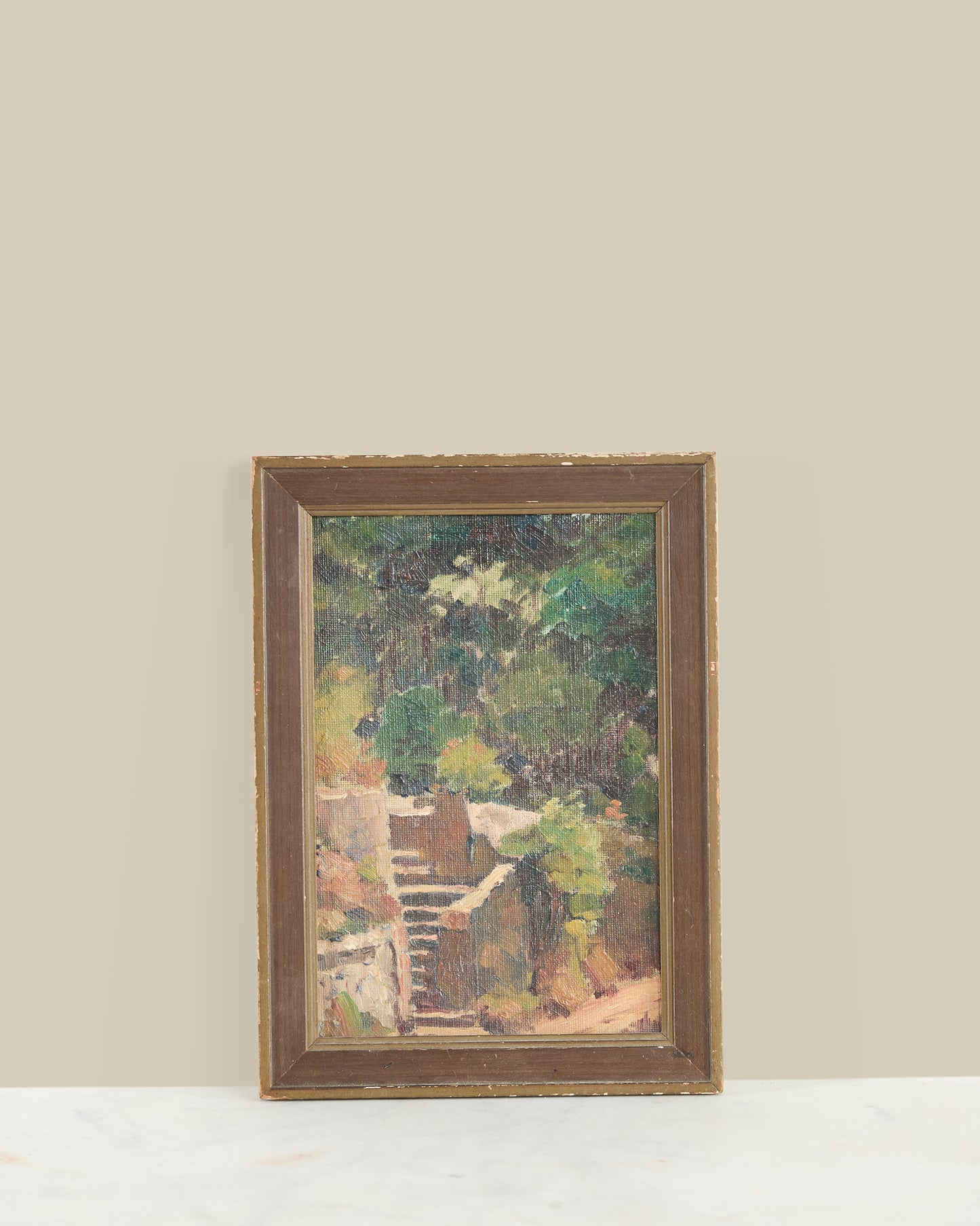 Garden landscape oil painting