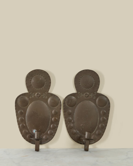 Brass candle wall sconces
