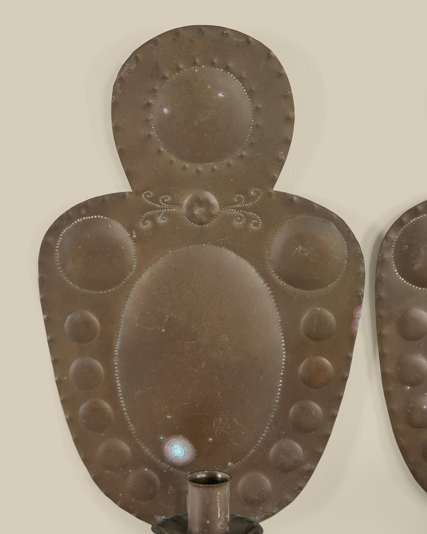 Brass candle wall sconces