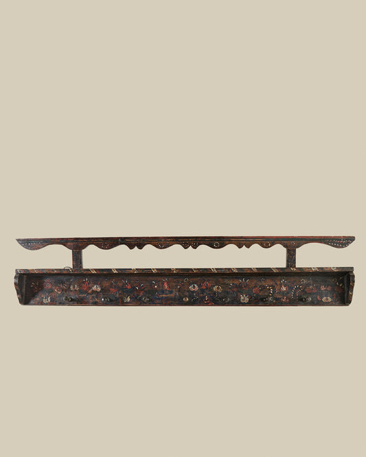 Hand-painted Hungarian coat rack