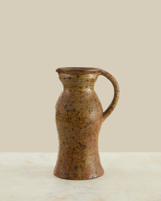 Large speckled ceramic pitcher