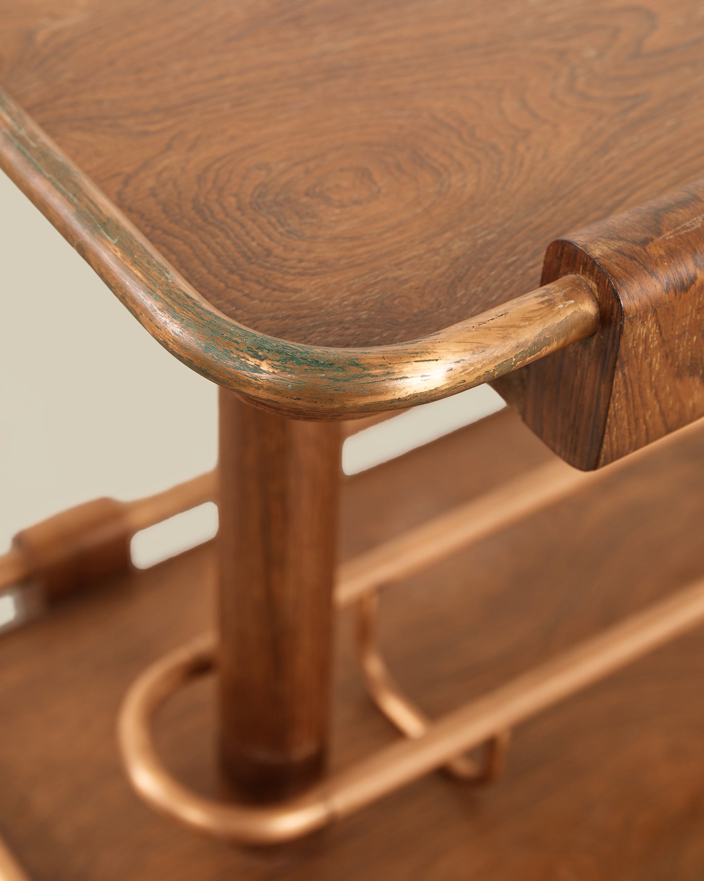 Wood + copper bart cart