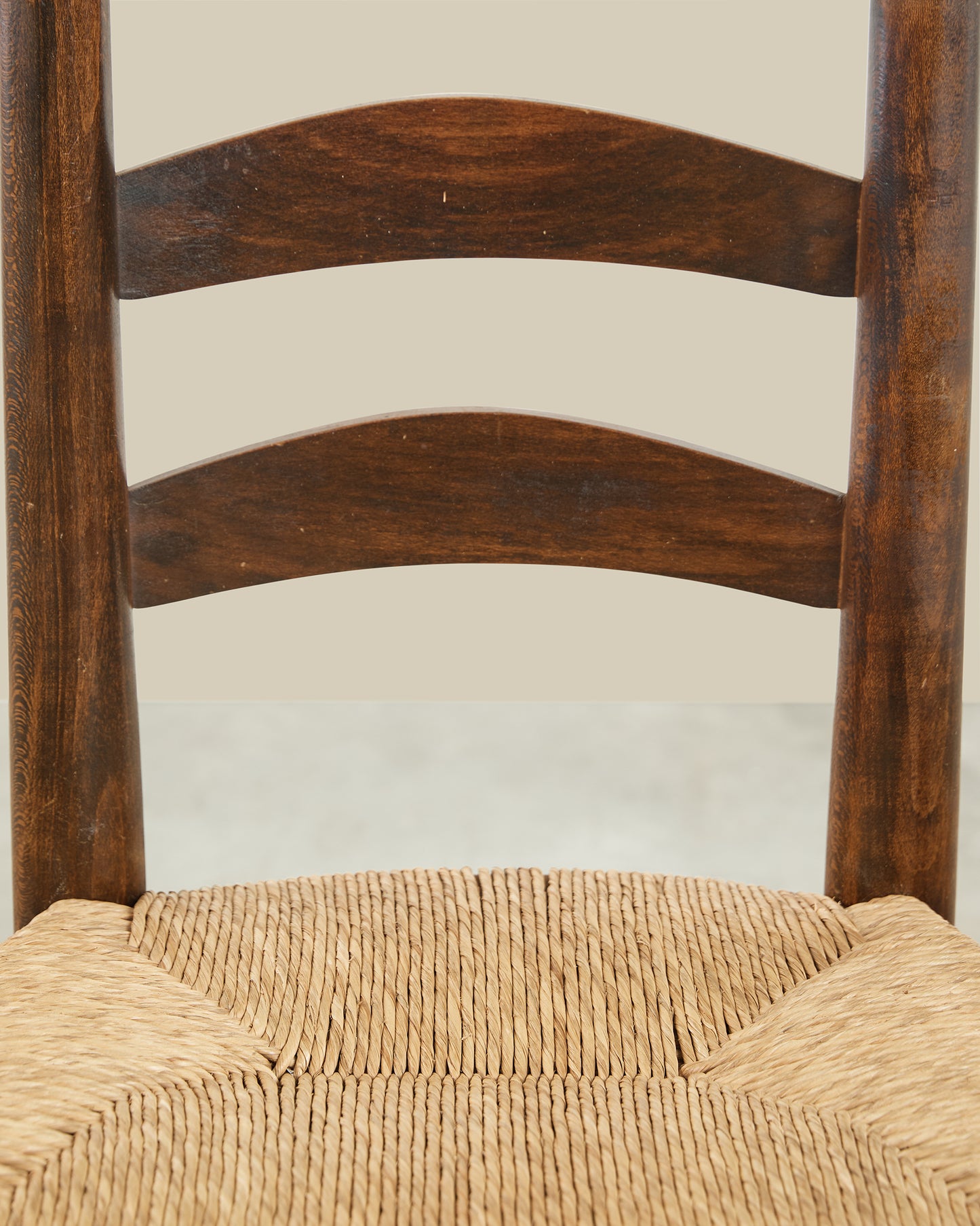 Set of 6 Georges Robert rush seat dining chairs