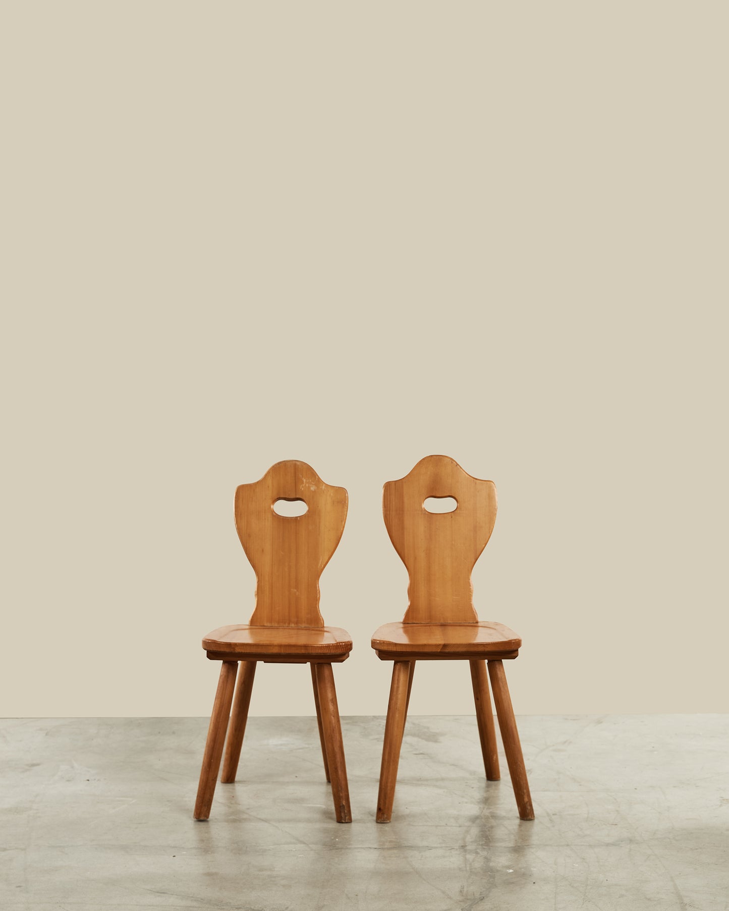 Set of four Tyrolean chairs