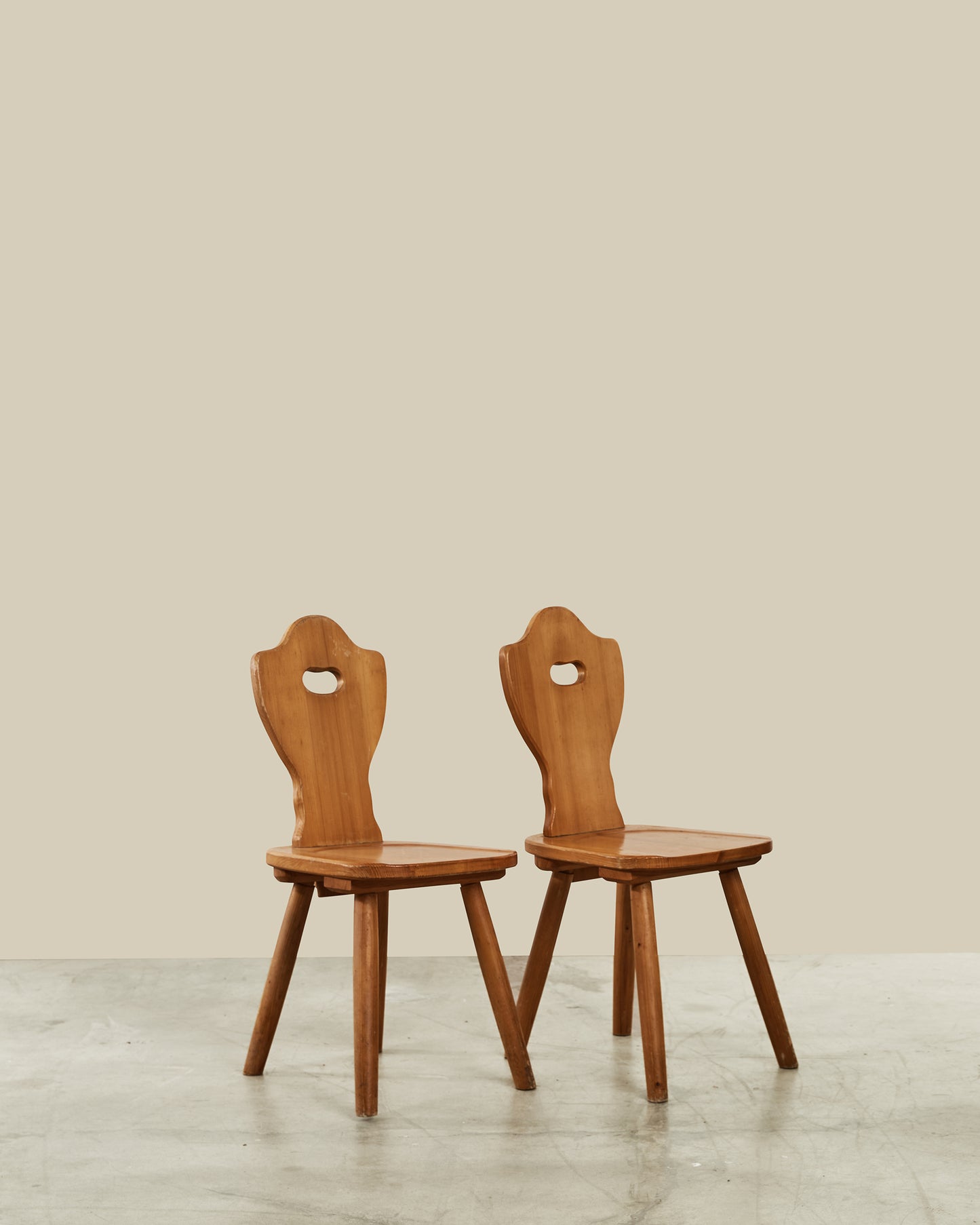 Set of four Tyrolean chairs