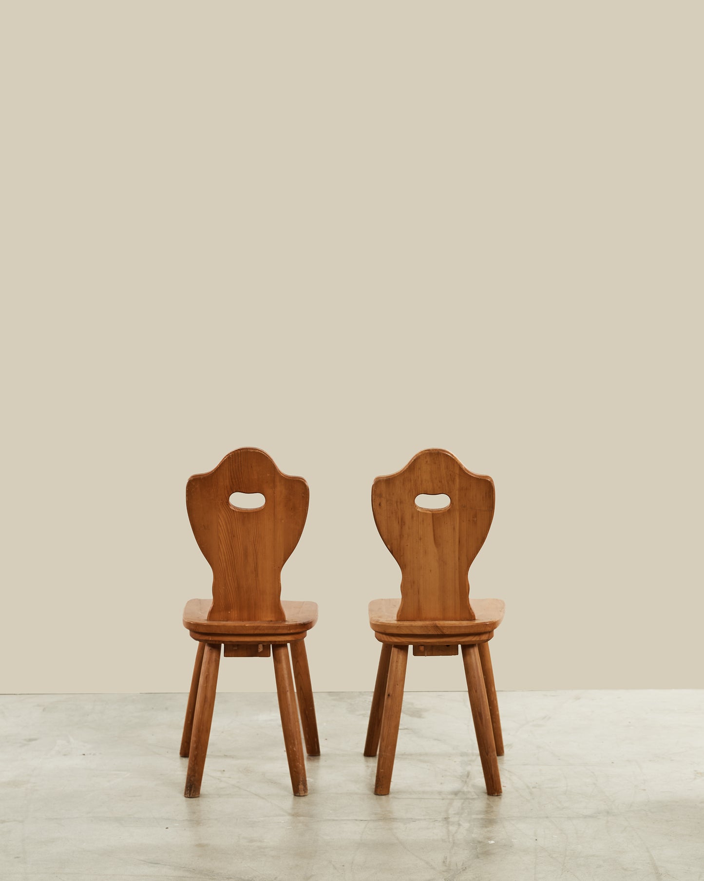 Set of four Tyrolean chairs