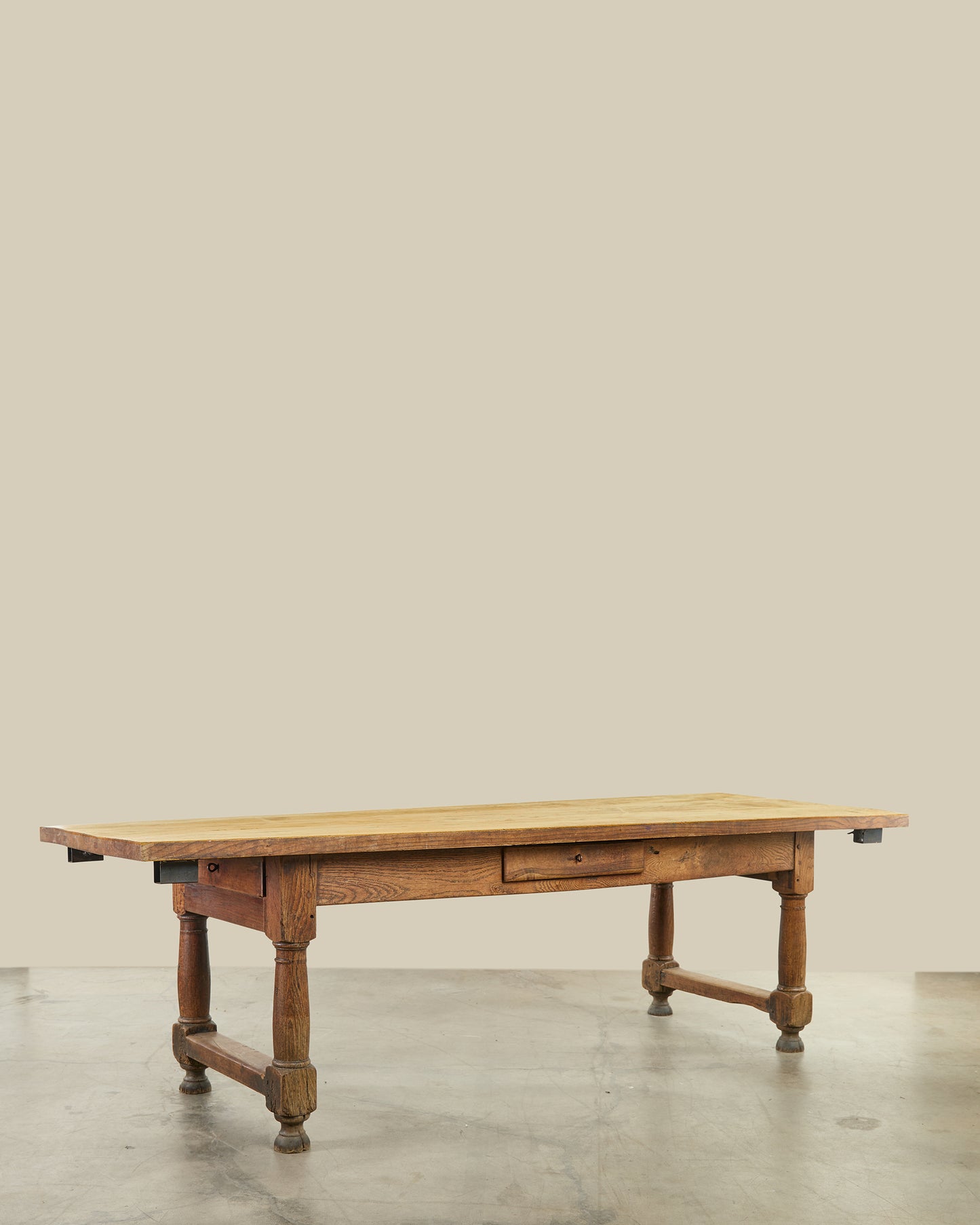 French 19th Century Oak Farmhouse Table with Extensions
