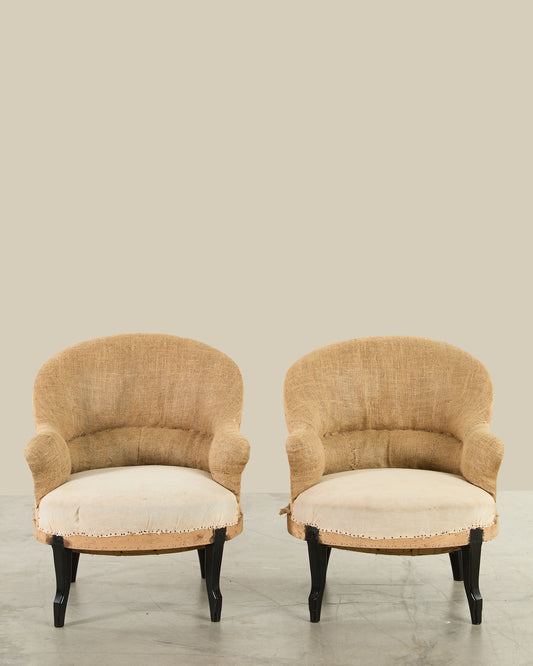 Pair of deconstructed chairs