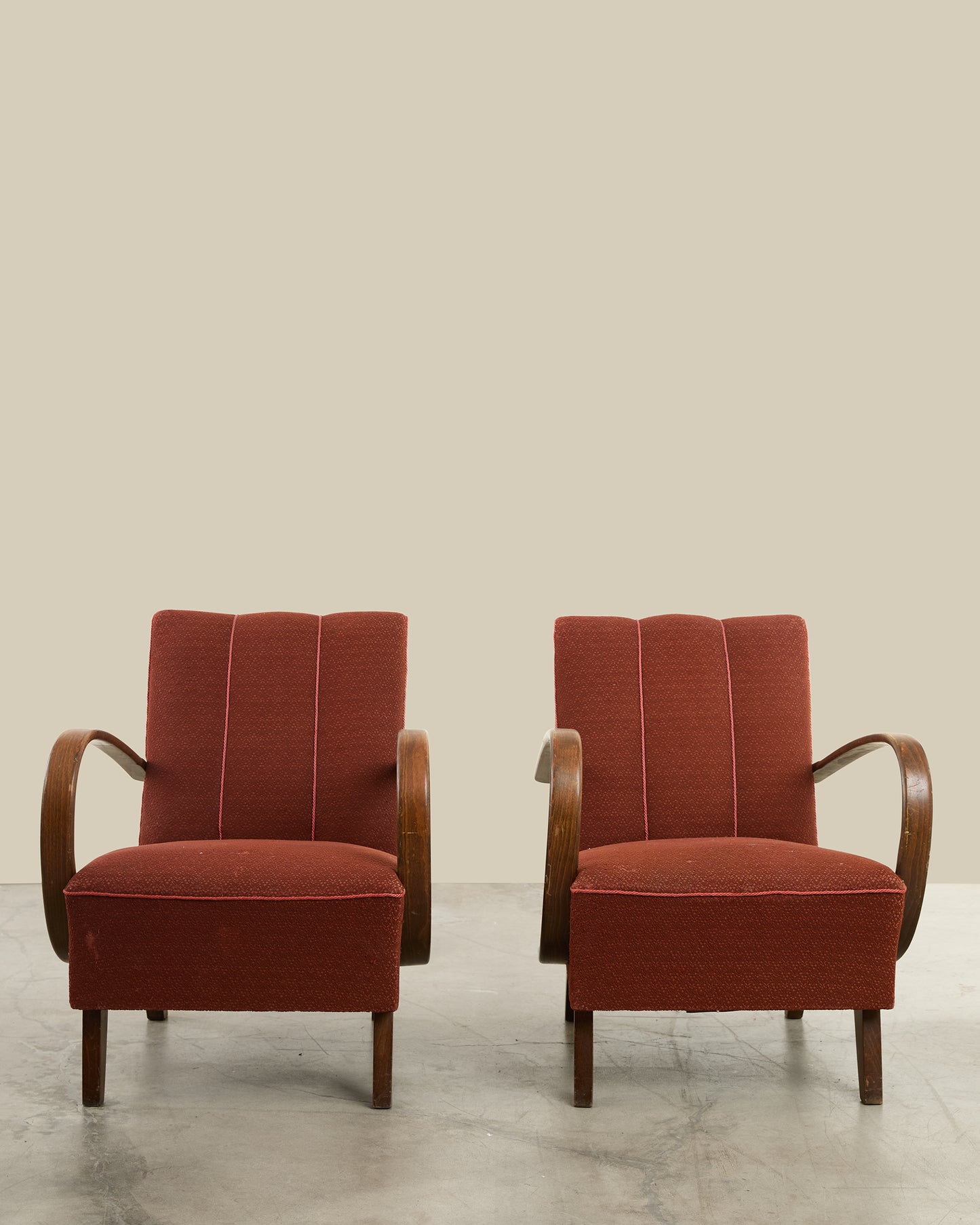 Pair of bentwood arm chairs