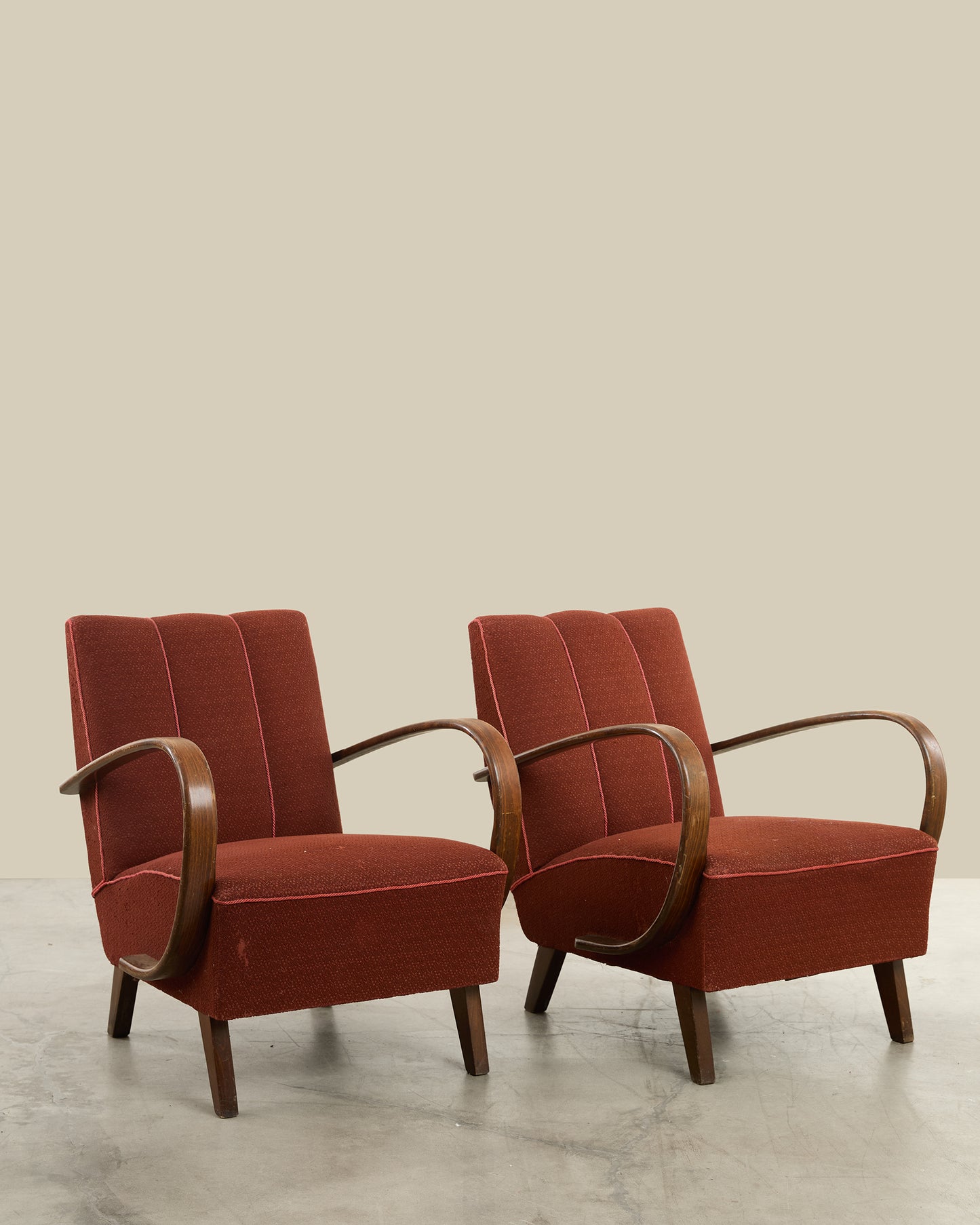 Pair of bentwood arm chairs