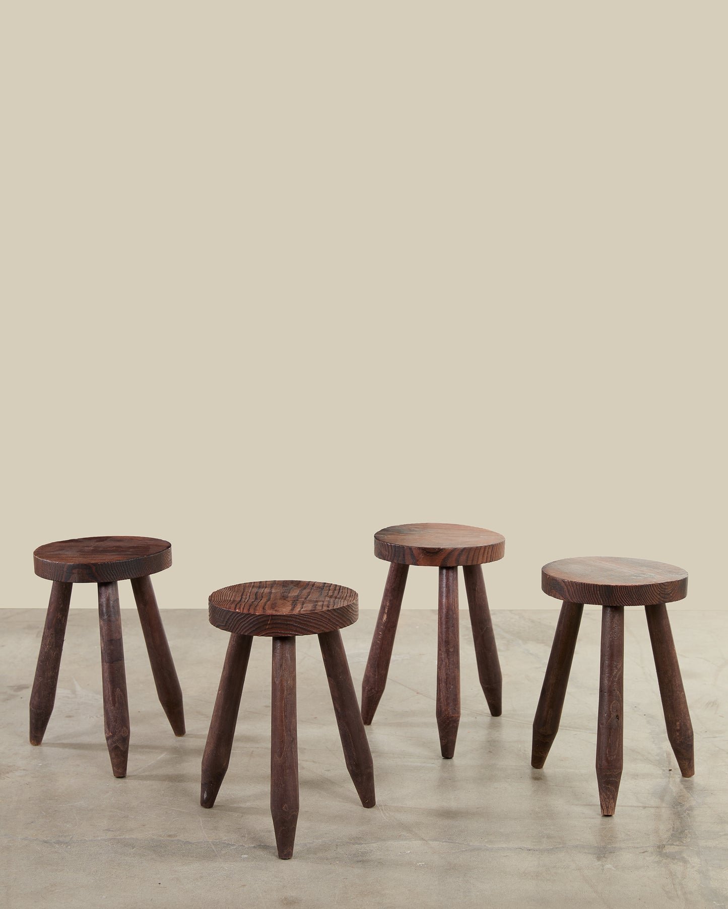 Dark walnut stool