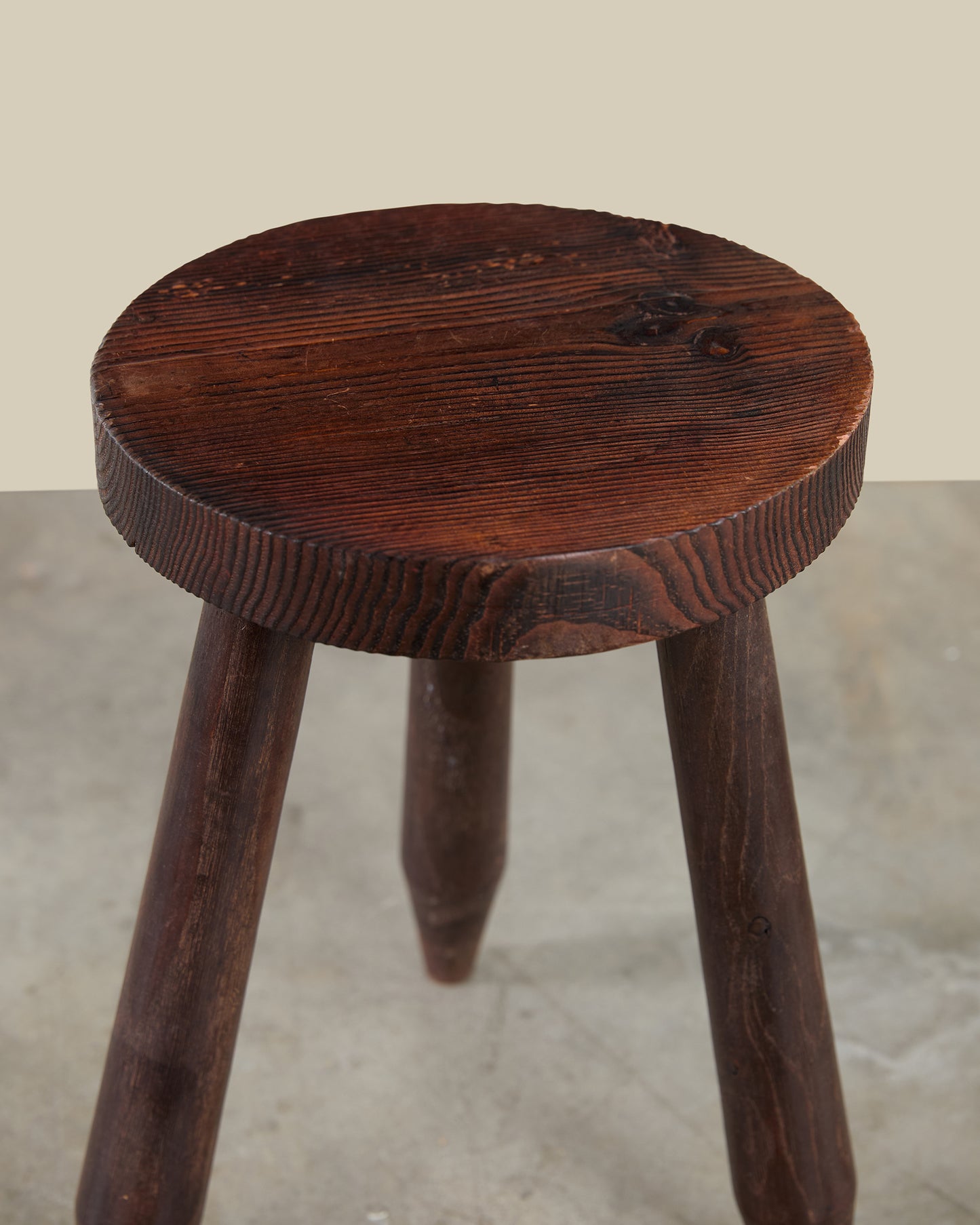 Dark walnut stool