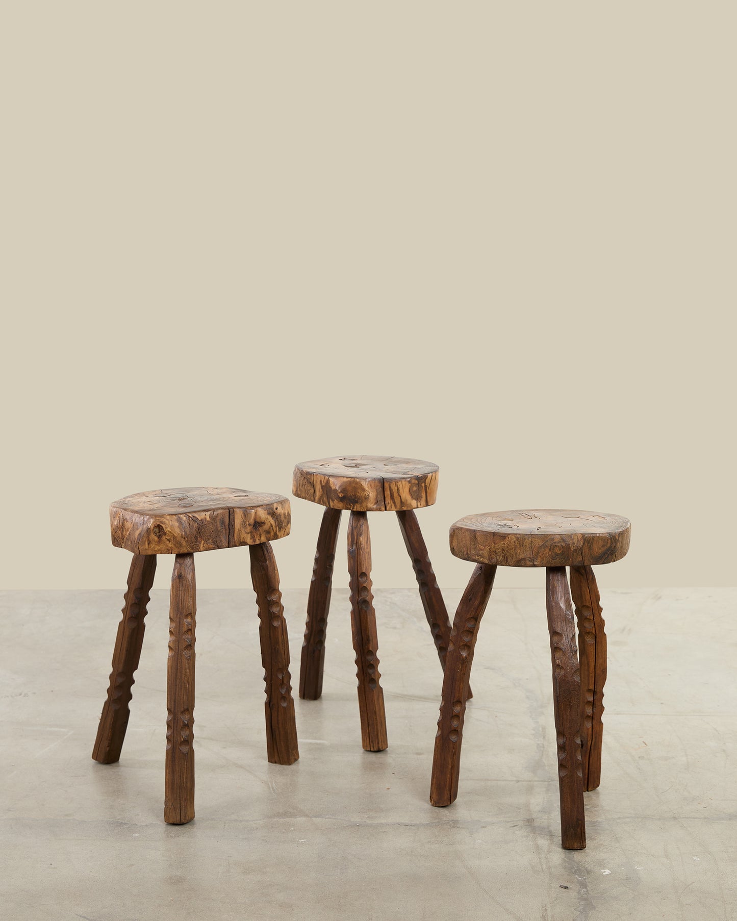 Natural edge stool