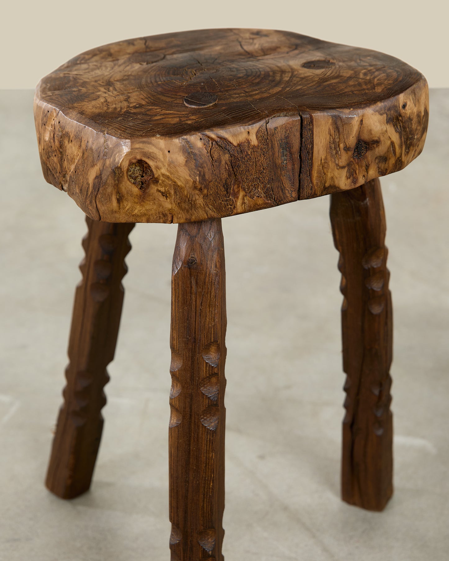 Natural edge stool