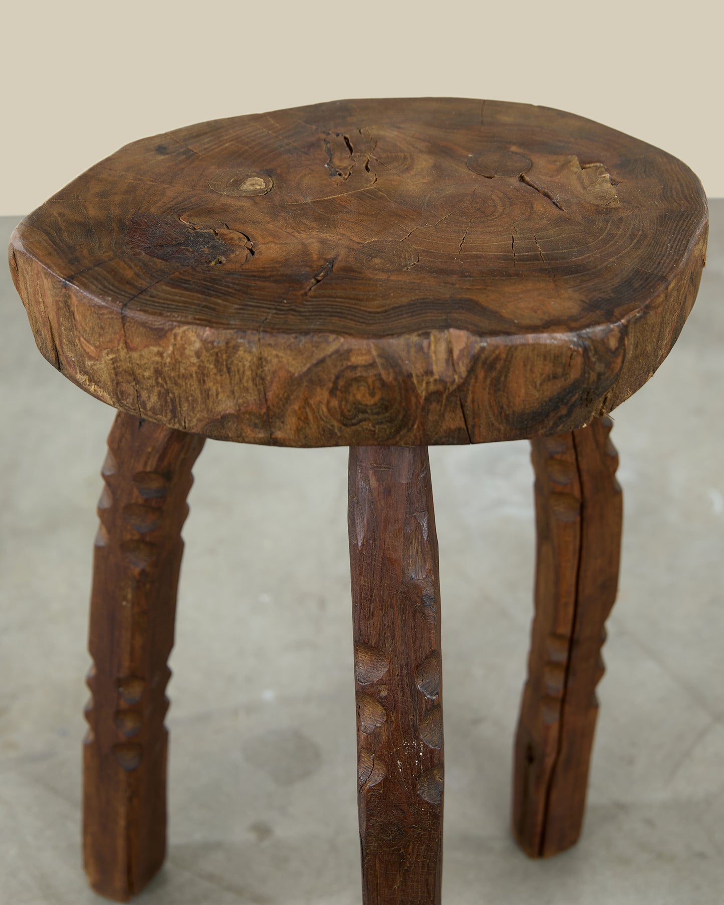 Natural edge stool