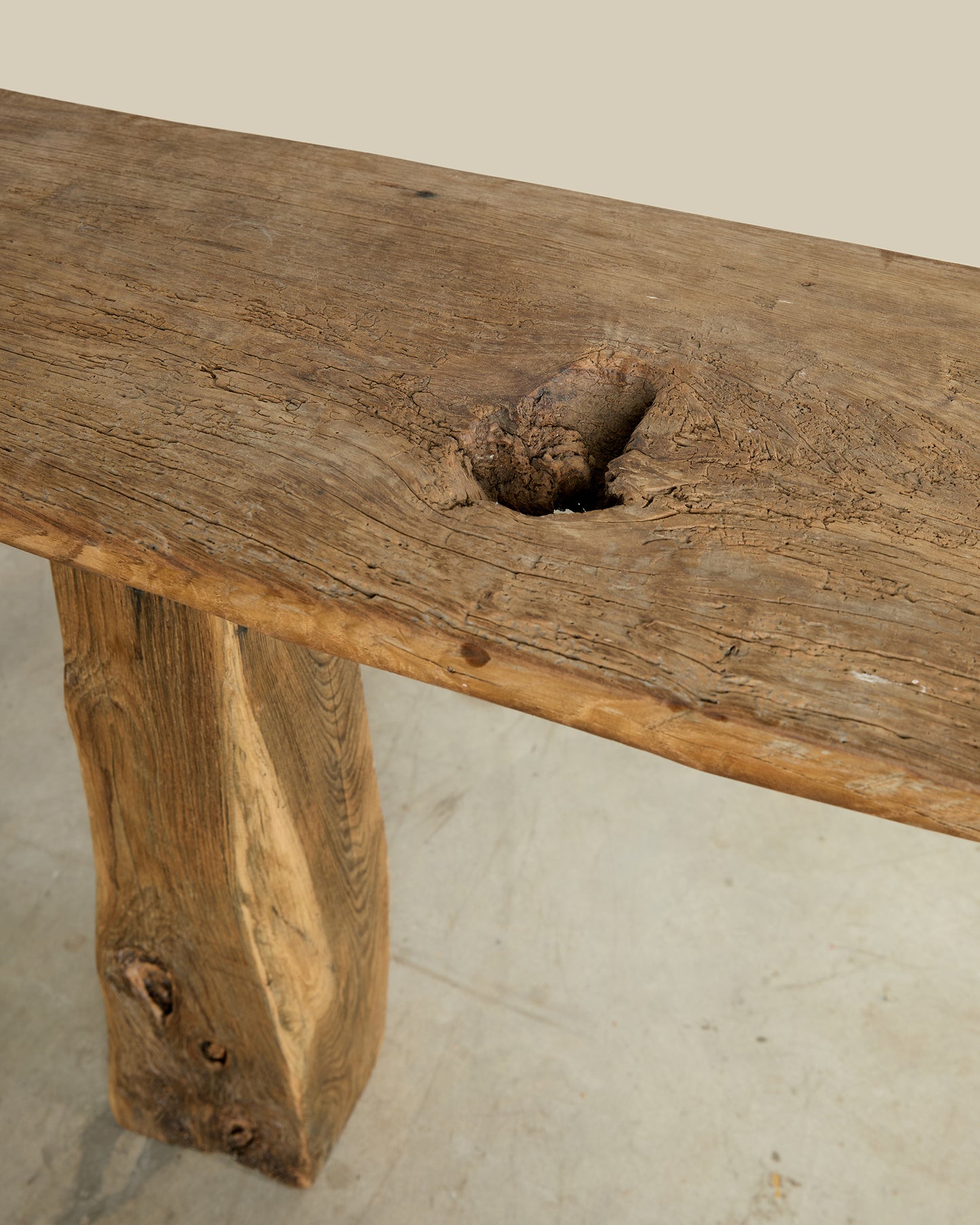 Natural edge console