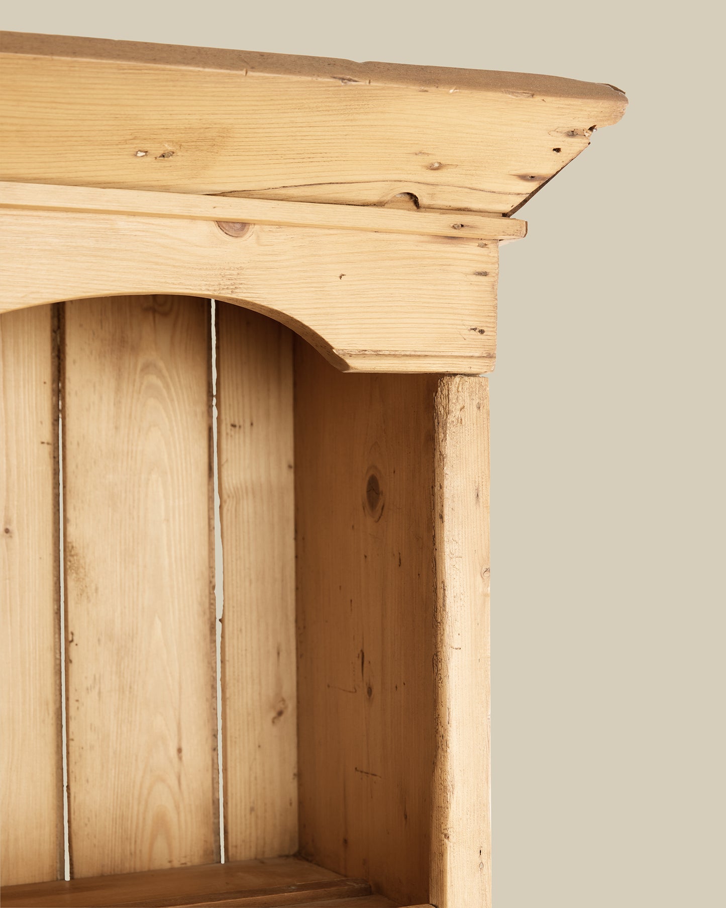 Antique pine stepback cupboard