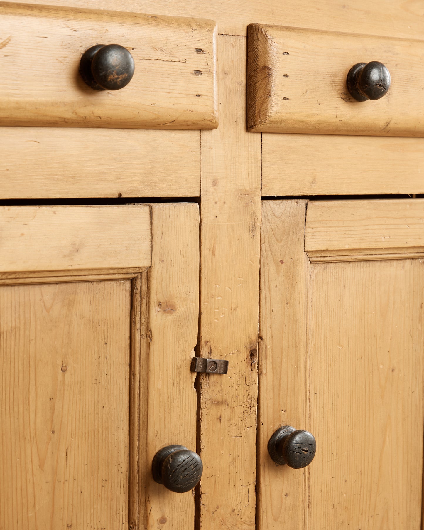 Antique pine stepback cupboard