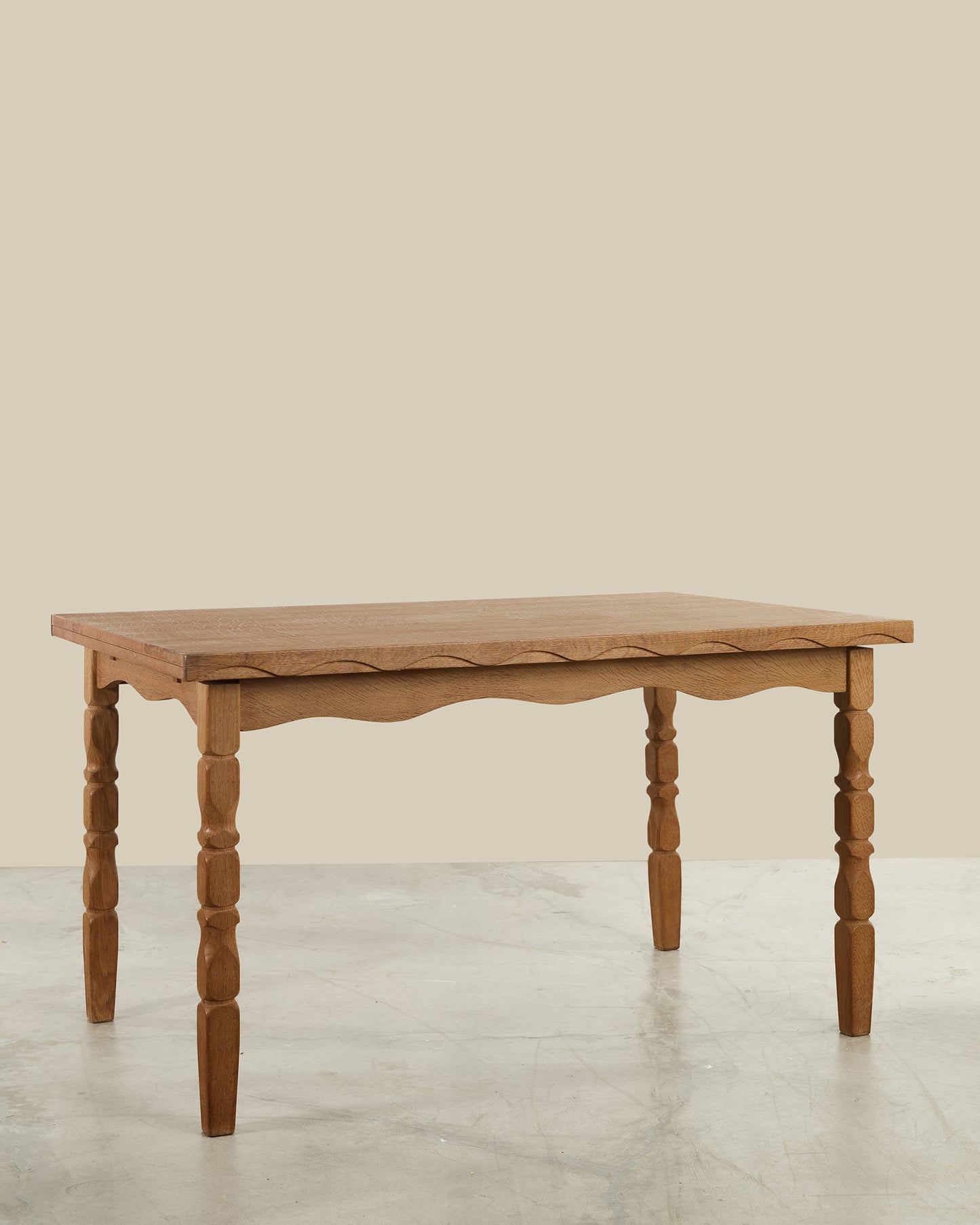 Danish oak dining table w/ extensions