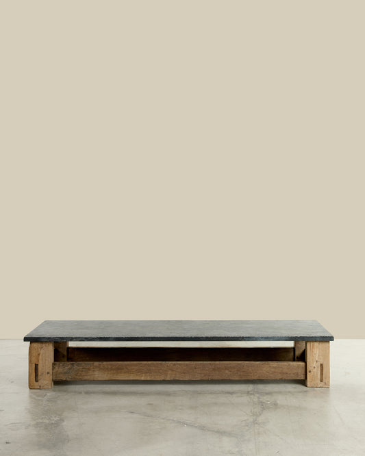 Blue stone coffee table